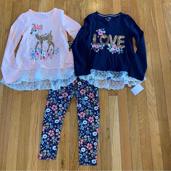 New NWT Tommy Bahama Mix & Match Outfits Shirt Top Pants Girls 7/8 Sequins - Picture 3 of 10